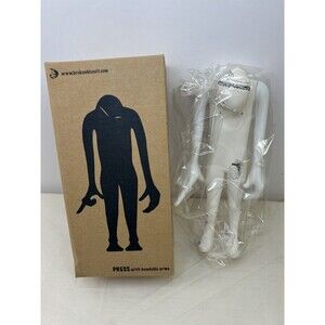 Broken Biscuit PRESS 8" WHITE Vinyl Figure Ltd Ed 500 NEW Toy Movable Art